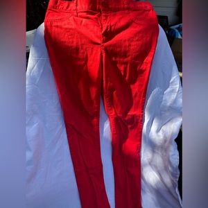 Red skinny jeans/jeggings
